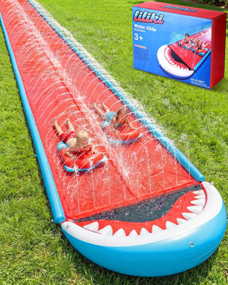 #ad 40×6.56FT Heavy Duty Slip and Slide with Sprinkler and 2 Boards Slip Splash and $120.45