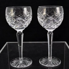 Pair of Waterford Cut Crystal Tyrone 7 1/2 Inch Wine Hocks