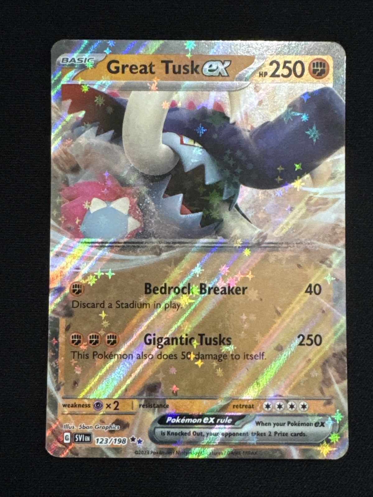 Great Tusk Ex 123/198 Scarlet & Violet -Near Mint- Pokemon TCG