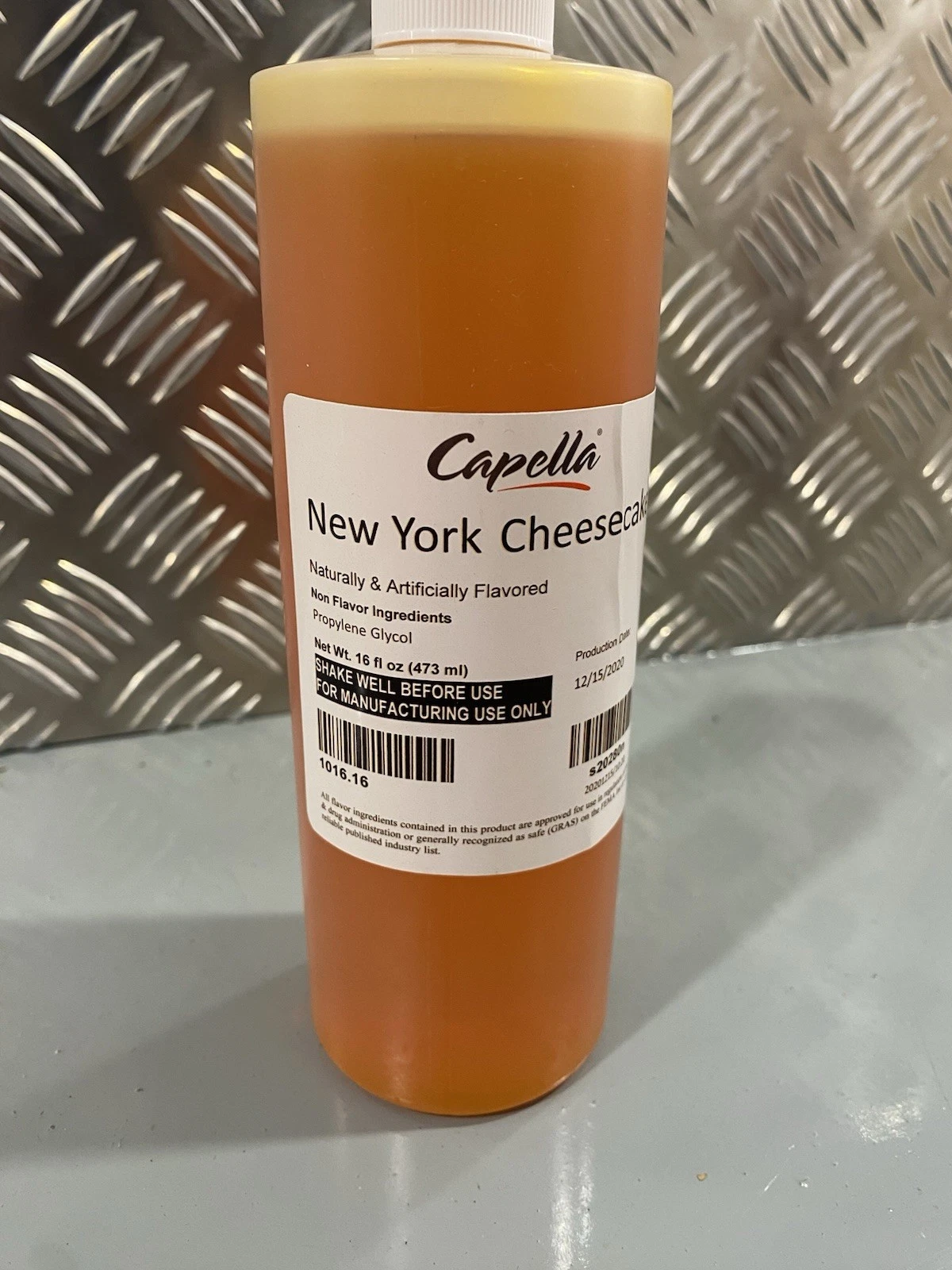 Capella New York Cheesecake Flavour 16oz 473ml Production Date 15/12/2020 2