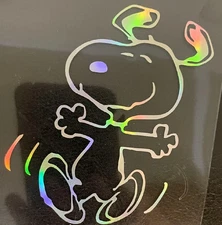 Cute Snoopy Holographic Vinyl Sticker 