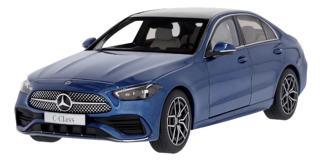 Mercedes Classe C W206 miniature 1:18 voiture collection berline bleu spectral moulée