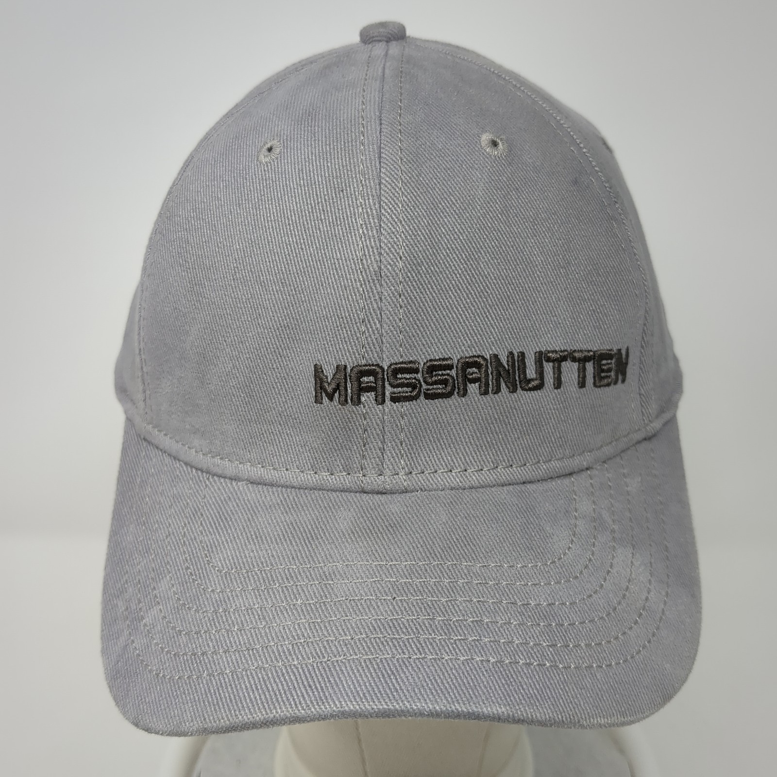 Massanutten Fitted Baseball Hat Solid Gray One Si… - image 2