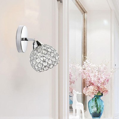 Crystal Wall Light Bedside Aisle E27 LED Wandleuchte Sconce Lighting Decor