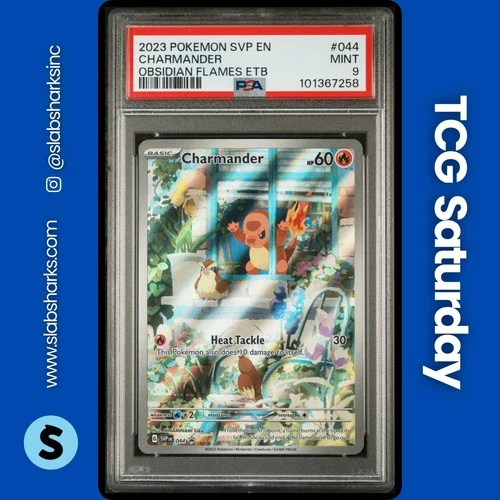 2023 POKEMON SV BLACK STAR PROMO OBSIDIAN FLAMES ETB #044 CHARMANDER PSA 9