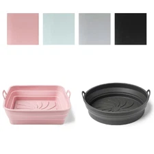 Krumbs Kitchen Essentials Collapsible Silicone Air Fryer Basket, Round or Square