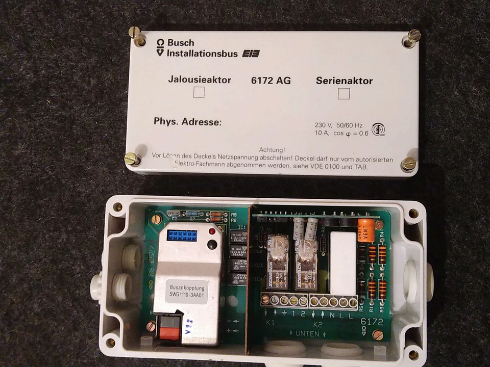 Busch-Jaeger BJ KNX Jalousie Serien Aktor 6172 AG IP54 2fach Schaltaktor 10A AP - Bild 4 von 4