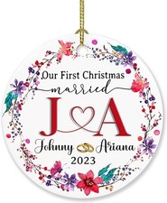 Our First Christmas Married Ornament, Personalized 1st Xmas Married Ornament ...