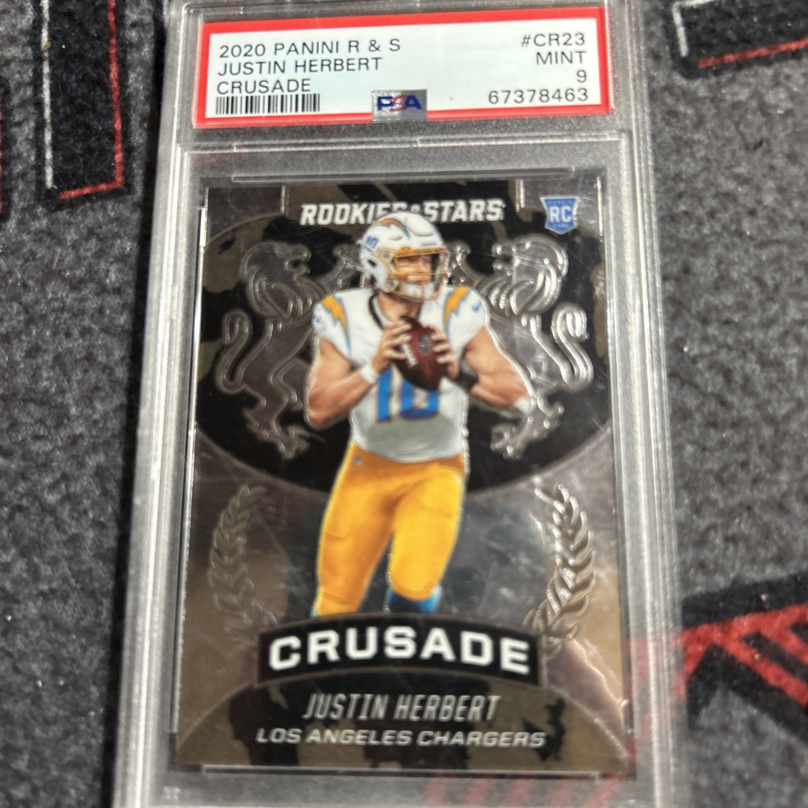 2020 Justin Herbert Rookies & Stars Crusade SP PSA 9