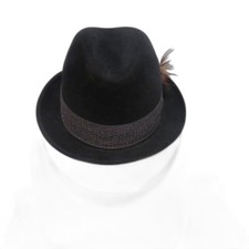 Vintage The Gun Club 1100 By Stetson Black Royal Deluxe Fedora Hat