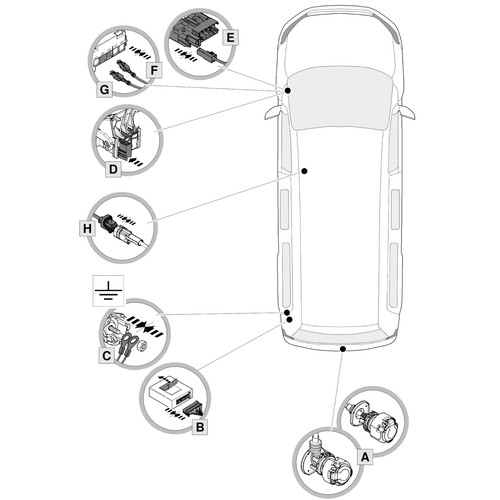 Gancio di Traino Vert. rimovibile per opel combo e l1 4403mm da 18+13 poli spez - Foto 3 di 3