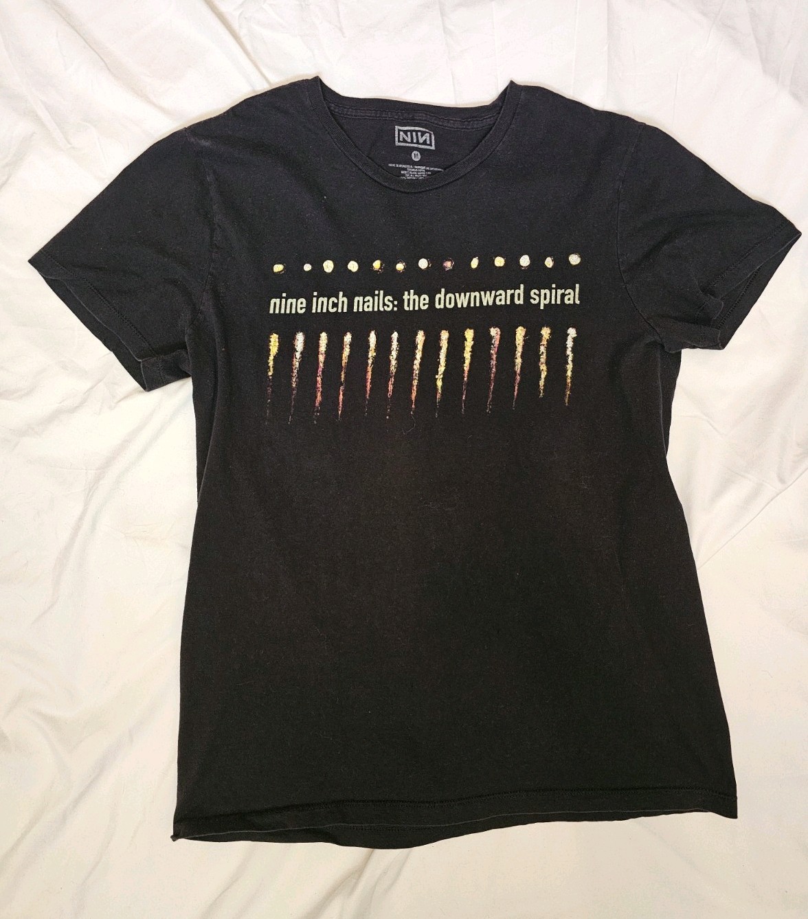 Nine Inch Nails The Downward Spiral Size M Black Double-sided Graphic Band Tee
