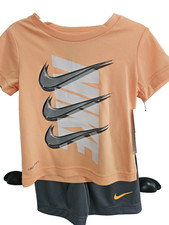 Boys Kids Youth Toddler Nike shorts Shirt Set NEW Size 24 Months Smoke Gray