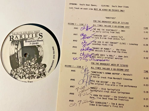 7/11/83 RARITIES SHOW, 10 DAILY SHOWS: FIXX, LOVERBOY, GRATEFUL DEAD (ALL LIVE)