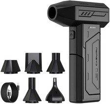 Compressed Air Duster,130000RPM Super Power Cordless Air Duster,Rechargeable Bru