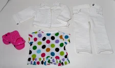 Jean set for 18in dolls 4pc Jean Jacket, Pants, Top & Shoes