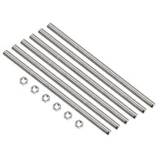 6pack M5 x 250mm Fully Threaded Rod with Hex Nuts 0.8mm Thread Pitch