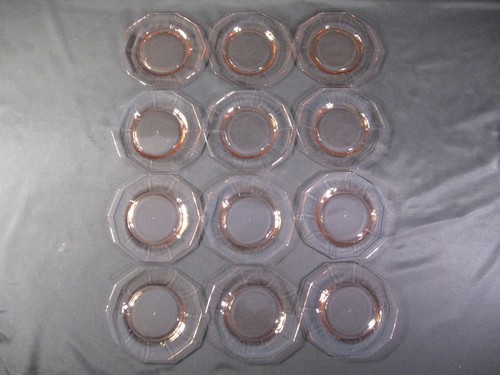 Cambridge Decagon Pink Bread & Butter Plates Set of 12 - Picture 8 of 18