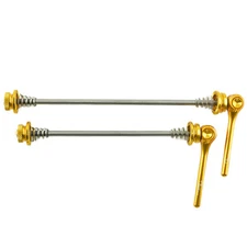 OMNI Racer WORLDS LIGHTEST Race-Lite Titanium Alloy Road Skewers: 46g: GOLD