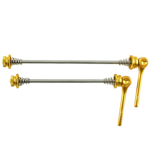 OMNI Racer WORLDS LIGHTEST Race-Lite Titanium Alloy Road Skewers: 46g: GOLD - Afbeelding 1 van 4