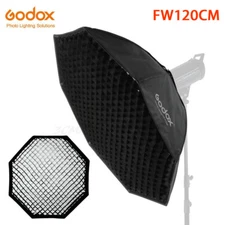 US Godox Octagon 120cm Grid Honeycomb Speedlight Softbox Bowens for Studio Flash