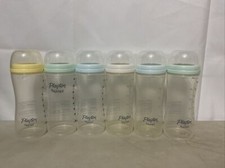 6 Lot Vintage 2011 Playtex Nurser Drop In Bottles BOYS Blue Green Yellow 8 Oz.