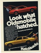 1975 Oldsmobile Starfire Red Hatchback Omega Gold Vintage Ad 1975 Oldsmobile Starfire Red Hatchback Omega Gold Vintage Ad