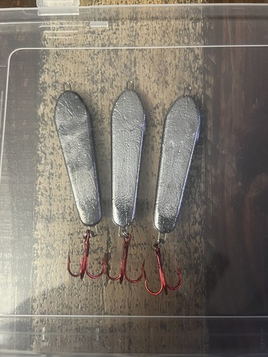 3 Total 2 Oz Coffin Style Lead Spoon - Picture 2 of 5