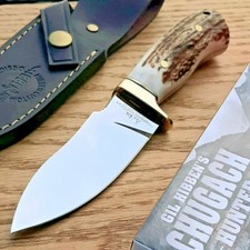 Hibben Chugach Hunter Fixed Knife 4.63" Full Tang 1.4116 Steel Blade Stag Handle