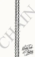 1/48 O Scale Model Chain, approx 15 links per inch, 12 inch Length per pack