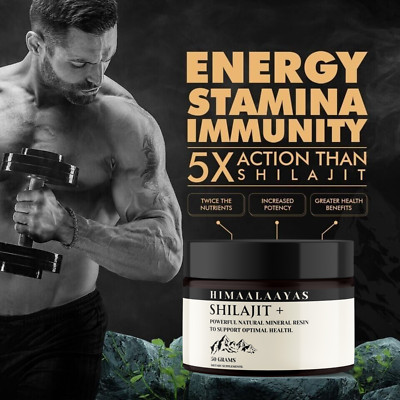 Pure 100% Himalayan Shilajit Resin | 50 Gram Jar (120 Servings) Measuring Spoon