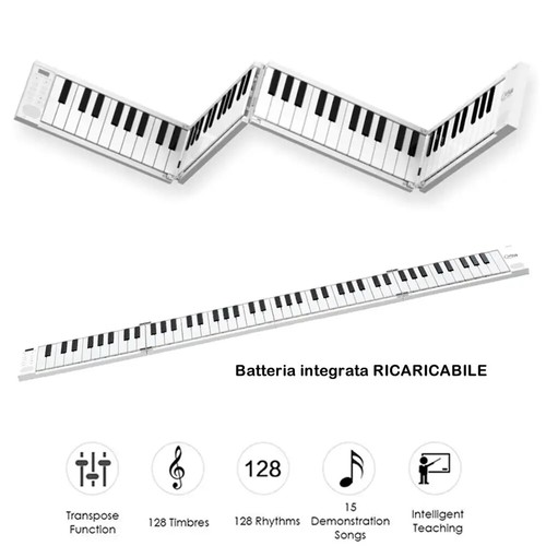 BLACKSTAR CARRY ON PIANO 88 tasti pianoforte tastiera pieghevole portatile NUOVA - Imagen 9 de 12