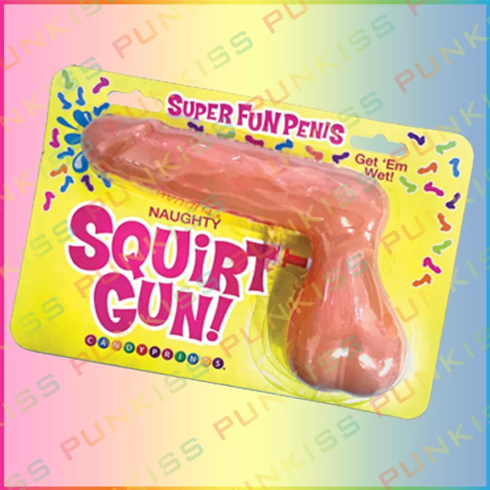 Pistola chorro de agua pene jumbo favor despedida de soltera💋Divertido juego de amigos mordaza regalo Foto 2 de 3