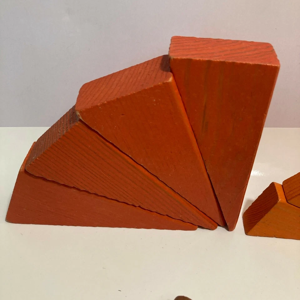 Sesame Street Farm Set - Assorted Orange- Wooden Blocks - Partial Set - Image 2 of 4