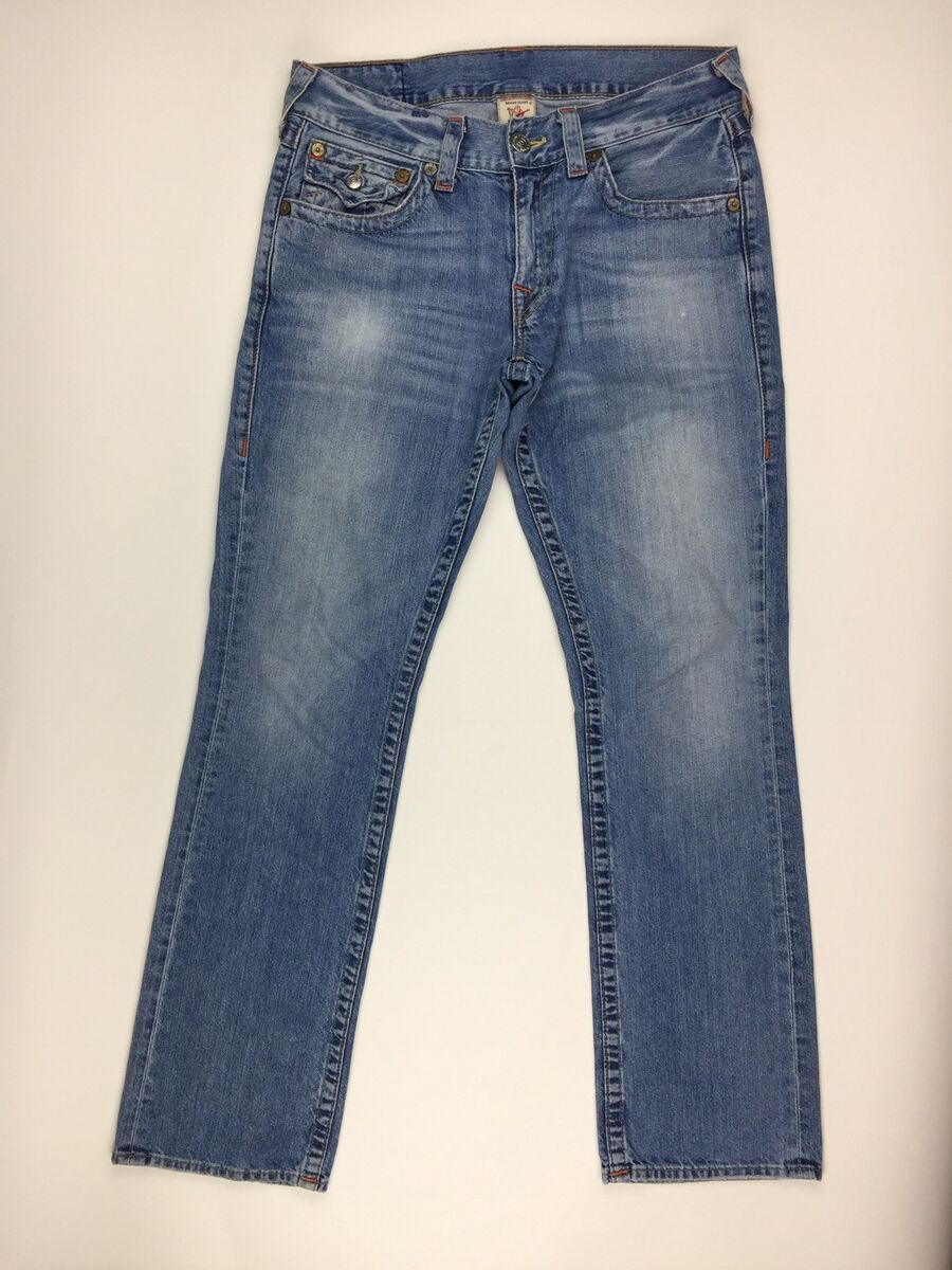 True Religion Men's Straight Leg White Tag Flap Pocket Jeans True Religion Men's Straight Leg White Tag Flap Pocket Jeans