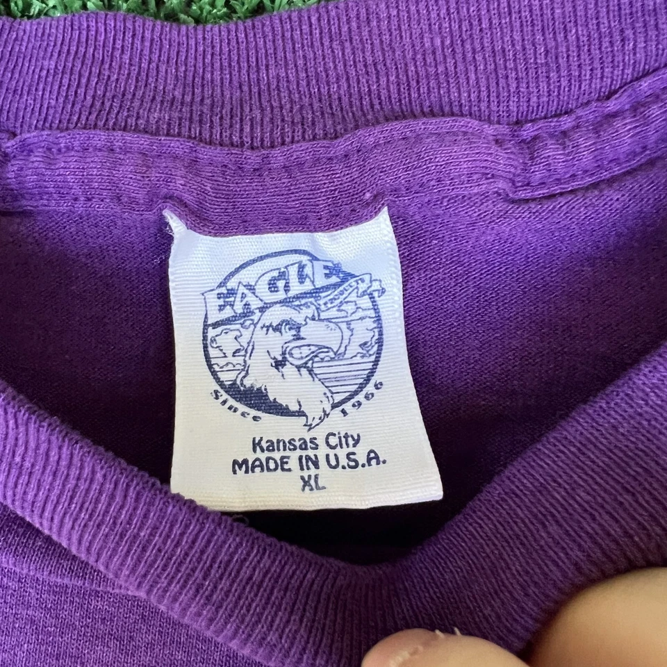 VTG State Nature T-Shirt Mens L / XL Blue Purple Black Florida West Virginia 90s - Image 3 of 4