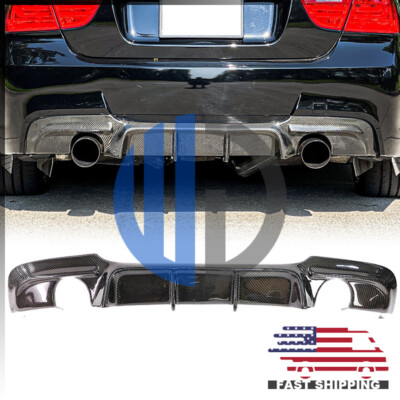 For 2007 2008 2009 2010 2011 E90 335i M Tech V Style Carbon Fiber Rear Diffuser