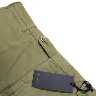 Zanella NWD Parker Cotton Blend Chinos / Casual Pants Size 36 US In Solid Green