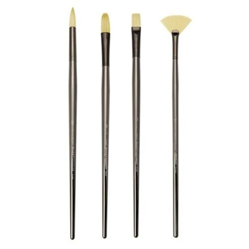 Pennelli piatti da 2,5 cm, per pittura acrilica, acquerello, grande, pennelli sintetici con manico in legno, per pittura acrilica, acquerello, olio, artigianato, viso, corpo art (12 pezzi