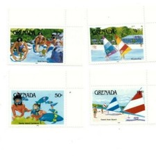 Grenada 1985 - Water Sports Fish - Set Of 4 Stamps - Scott #1275-78 - MNH