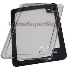 Chrome O Black Metal Motorcycle License Plate Tag Frame Clear Cover Holder Combo Chrome O Black Metal Motorcycle License Plate Tag Frame Clear Cover Holder Combo