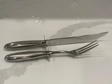 Princess House BARRINGTON Large Carving Set Knife Fork Stainless Blade Serving