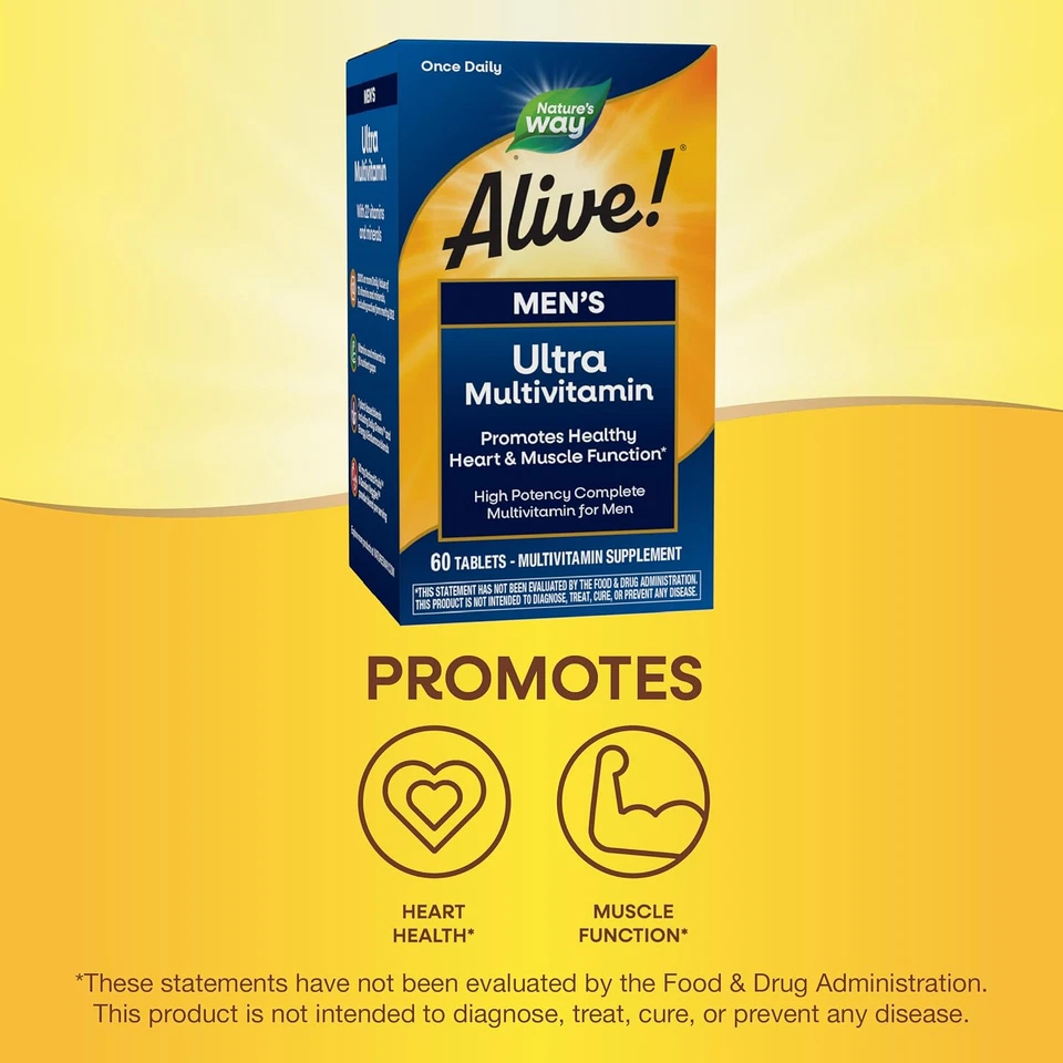 Nature's Way Alive! Multivitamínico Ultra Diario para Hombres, 60 Comprimidos Foto 4 de 4