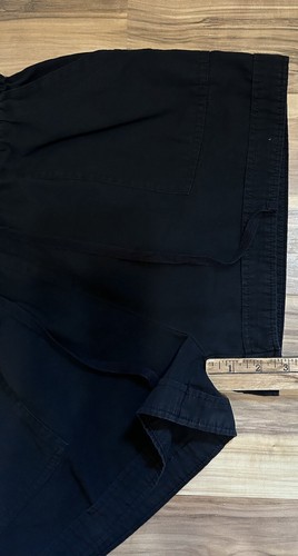 Women's Drawstring Elastic Waist Short Lady Casual Loose Wide-Leg Pockets Black - Picture 5 of 7