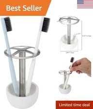 Toothbrush Holder Stand, for Razor, Bathroom Vanity Countertop, Stainless Ste...