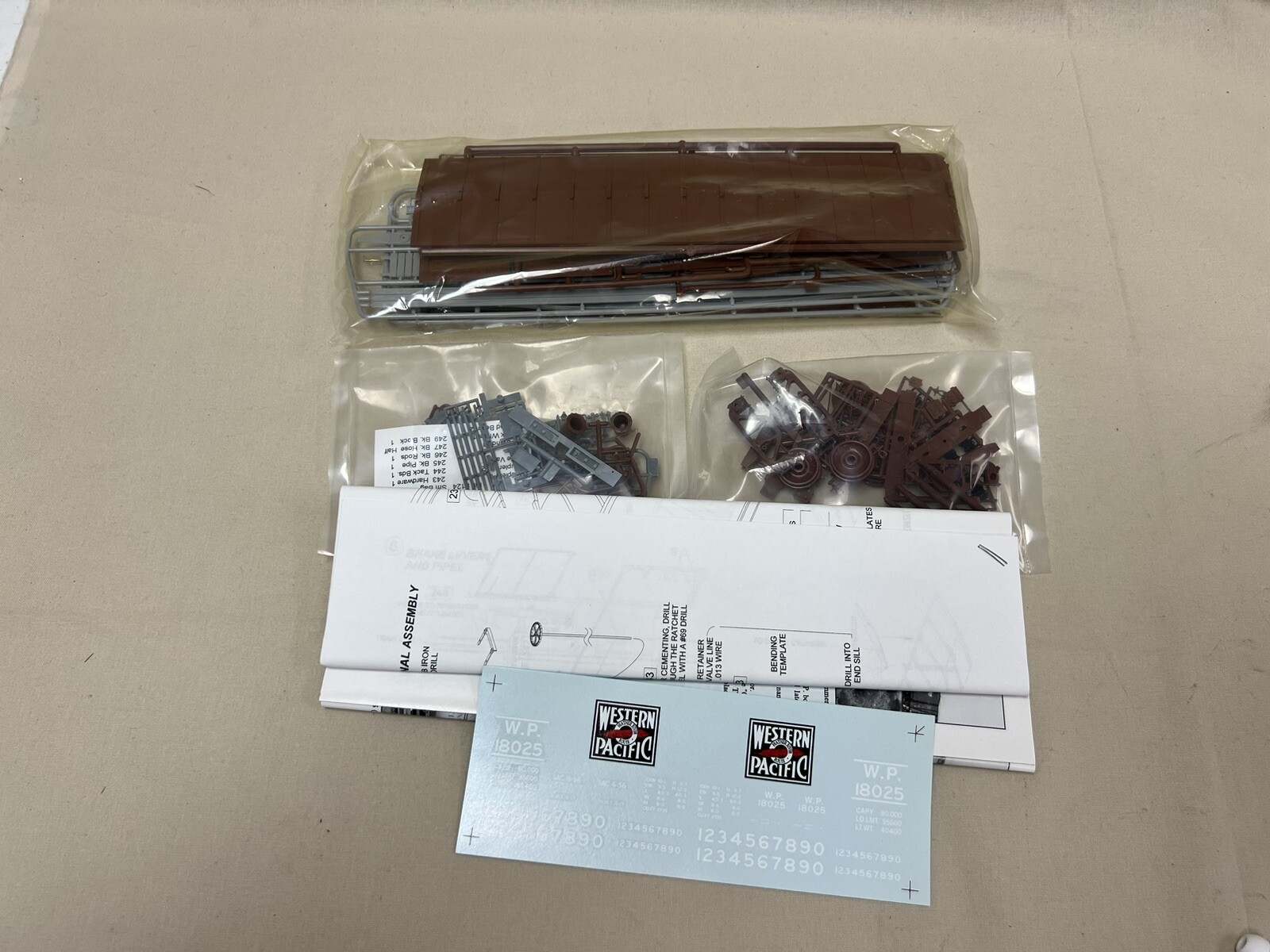 San Juan Car Co O Scale WP 40' Boxcar Undecorated w Decals Railroad