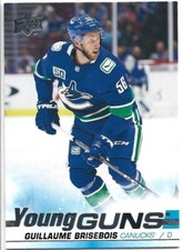Guillaume Brisebois 2019-20 Upper Deck Young Guns Rookie Card #495, Canucks