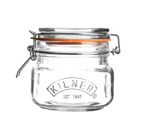 Vorratsdose 500ML Eckig Glas Lebensmittel Einkochen Cliptop Marmelade Gewürzgläser Kanister - Bild 5 von 7