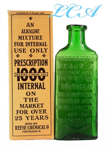 Old REESE INJECTION 1000 for GONORRHOEA w/ COPY label & FULL EMBOSSING and COLOR