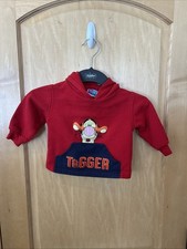 Vintage Y2k Disney Winnie The Pooh Tigger Embroidered Red Blue Boys 24 Mo Shirt